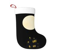 WHJSHOP Calze decorative natalizie con ombre scure al chiaro di luna, per decorare Halloween, Natale e Capodanno