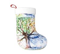 WHJSHOP Calzini decorativi natalizi Four Seasons Spring Tree Stampe morbide e leggere non sbiadiscono adatte per feste di Halloween camini