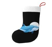 Whjshop Calzini natalizi stampati su entrambi i lati con motivo Little Dolphin Heading The Ball per decorazioni interne per feste di grande capacità