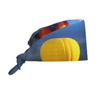 WHJSHOP Cappello da chef con mongolfiera nel cielo, per donne e uomini, per chirurgia e allattamento, nero