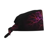 WHJSHOP Cappello da lavoro traspirante con stampa di estensione nucleare per chef, infermieristica, spa, cura del viso, fitness, nero