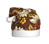 WHJSHOP Cappello di Natale bianco con stampa di foglie morte per adulti per uomini e donne fascia per le occasioni festive