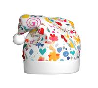 WHJSHOP Cappello di Natale con immagine di sfondo di buon compleanno per uso adulto del partito di Halloween