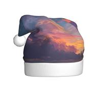 WHJSHOP Cappello di Natale con stampa di cieli colorati per adulti per uomini e donne fascia per abbigliamento per occasioni festive
