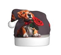 WHJSHOP Cappello di Natale della peluche degli uomini e delle donne del modello del cane del gentiluomo, cappellini adulti del partito di festa di Capodanno