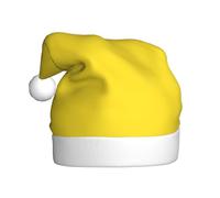 WHJSHOP Cappello di Natale giallo pallido stampato per adulti che lo rende un regalo divertente e durevole per uomini e donne