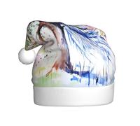 WHJSHOP Cappello di Natale in peluche per adulti, bellissimo albero di quattro stagioni con stampe morbide al tatto per feste e balli adatto per uomini e donne