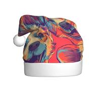 WHJSHOP Cappello di Natale stampato con sorriso di cane per adulti che lo rende un regalo divertente e durevole per uomini e donne