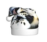 WHJSHOP Cappello di Natale stampato leopardo delle nevi animale per adulti che lo rende un regalo divertente e durevole per uomini e donne