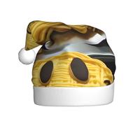 WHJSHOP Cappello di Natale stampato sorriso sul viso per adulti che lo rende un regalo divertente e durevole per uomini e donne
