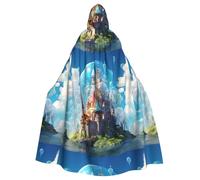 WHJSHOP Castle in the bubble - Mantello con cappuccio per Halloween, per adulti, senza cerniera, comodo e durevole per giochi di ruolo