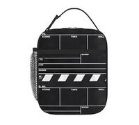 WHJSHOP Classic Movie Clapboard Nero Stampa Portatile Palmare Isolato Lunch Bag Adatto per Studenti a Lavoro e Viaggio