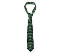 WHJSHOP Clover Halo Printing Cravatta da uomo per affari, uso quotidiano, lavoro, compleanni, matrimoni, feste, banchetti, facile da pulire, 140 x 7,9 cm
