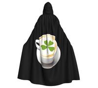 WHJSHOP Clover Latte Art - Mantello con cappuccio per Halloween, per adulti, senza cerniera, comodo e resistente, per giochi di ruolo