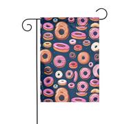 WHJSHOP Collezione ciambelle con stampe piatte da giardino, 30,5 x 45,7 cm, per decorazione da cortile, larghezza di 3 cm (solo bandiera, asta non inclusa)