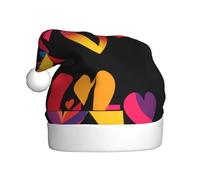WHJSHOP Colorato amore confessione stampa cappello di Natale per adulti per uomini e donne abbigliamento fascia per le occasioni festive