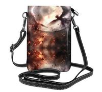 WHJSHOP Confronting - Borsa a tracolla per telefono con immagine di uccelli giganti, piccola donna, impermeabile e durevole