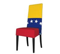 WHJSHOP Copertura protettiva per sedia da pranzo, motivo bandiera del Venezuela, morbido, confortevole, resistente alle pieghe, elastico, si adatta alla maggior parte delle sedie senza braccioli