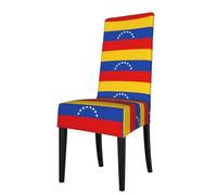 WHJSHOP Copertura protettiva per sedia da pranzo, motivo bandiera del Venezuela, morbido, confortevole, resistente alle pieghe, elastico, si adatta alla maggior parte delle sedie senza braccioli