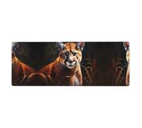 WHJSHOP Cougar Picture - Tappetino per mouse extra large per computer, ufficio, tastiera da gioco, versione ispessita, 30,5 x 80 cm