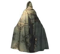 WHJSHOP Cracks in the Earth Pattern Halloween adulto mantello con cappuccio che garantisce una facile manutenzione e un uso duraturo