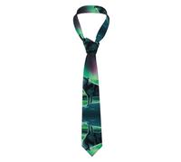 Whjshop - Cravatta da uomo con immagine di lupi che ululano all'aurora boreale per affari, tutti i giorni, lavoro, compleanno, matrimonio, festa, banchetto, regalo