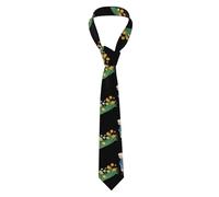 WHJSHOP Cravatta da uomo con stampa di nonna che guarda il mare di fiori per affari, uso quotidiano, lavoro, compleanni, matrimoni, feste, banchetti, facile da pulire, 140 x 8 cm