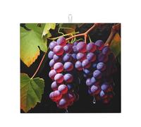 WHJSHOP Cuscinetto assorbente della cucina del modello dell'uva fresca, microfibra super assorbente, antiscivolo oversize