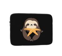 WHJSHOP Custodia per laptop con motivo bradipo accanto a stelle marine, antiurto, portatile, per uomini e donne, viaggi d'affari, scuola e ufficio