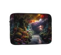 WHJSHOP Custodia per laptop con motivo muschio colorato nella caverna, antiurto, portatile, per uomini e donne, viaggi d'affari, scuola e ufficio
