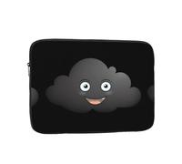 WHJSHOP Custodia per laptop con motivo nuvole nere sorridenti, antiurto, portatile, per uomini e donne, viaggi d'affari, scuola e ufficio