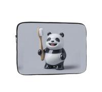 WHJSHOP Custodia per laptop con motivo Panda che si lava i denti, antiurto, portatile, per uomini e donne, viaggi d'affari, scuola e ufficio