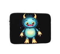 WHJSHOP Custodia per laptop con motivo piccolo mostro glitterato, antiurto, portatile, per uomini e donne, viaggi d'affari, scuola e ufficio