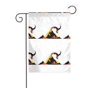 WHJSHOP Decorazione da giardino con drago di fuoco sotto il vulcano, 30,5 x 45,7 cm, spessa e resistente