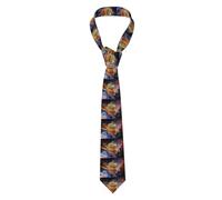 WHJSHOP Divertente cravatta da uomo con stampa di gatto in Spacess morbida e confortevole, non deformabile, resistente allo sbiadimento, durevole (57 x 3,2,5 cm)