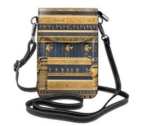 WHJSHOP Egyptian Pharaonic Frescoes Prints - Telefono cellulare da donna con prepuzio in pelle, a tracolla, piccola tracolla regolabile