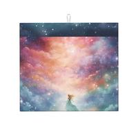 WHJSHOP Fantasy Paradise Space Pattern Kitchen Assorbente Pad, Super Assorbente Microfibra, Oversize Antiscivolo