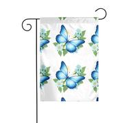 WHJSHOP Farfalla fluorescente nei fiori immagine bandiera giardino cortile decorazione 30,5 x 45,7 cm spessore durevole