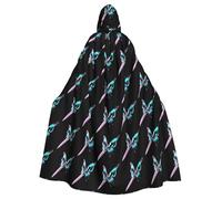 WHJSHOP Farfalla trafitto da una spada immagine adulto mantello con cappuccio mantello per Halloween, giochi di ruolo e feste a tema