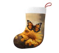 WHJSHOP Farfalle e api che stampano calze di Natale calza Festival grande capacità stampato calzini decorazione