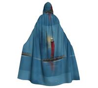 WHJSHOP Faro sulla costa immagine Halloween adulto mantello con cappuccio abbigliamento uomo e donna mantello gioco di ruolo