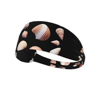 WHJSHOP Fascia elastica estiva da donna a prova di sudore con stampe varie conchiglie