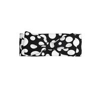 WHJSHOP Fascia per capelli con fiocco e stampa a pois bianchi e neri - morbida ed elastica per neonate da 0 a 6 mesi - ideale come regalo per la doccia