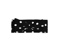 WHJSHOP Fascia per capelli con fiocco e stampa a pois bianchi e neri - morbida ed elastica per neonate da 0 a 6 mesi - ideale come regalo per la doccia