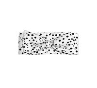 WHJSHOP Fascia per capelli con fiocco e stampa a pois bianchi e neri - morbida ed elastica per neonate da 0 a 6 mesi - ideale come regalo per la doccia