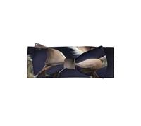 WHJSHOP Fascia per capelli con fiocco e stampa di cavalli bianchi, morbida ed elastica, per neonate da 0 a 6 mesi, ideale come regalo per la doccia