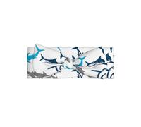 WHJSHOP Fascia per capelli con fiocco e stampa di squali dei cartoni animati, morbida ed elastica, per neonate da 0 a 6 mesi, ideale come regalo per la doccia