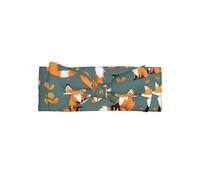 WHJSHOP Fascia per capelli con fiocco e stampa volpe gialla - morbida ed elastica per neonate da 0 a 6 mesi - ideale come regalo per la doccia