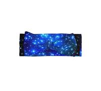 WHJSHOP Fascia per capelli con fiocco per neonata con stampe blu brillanti e stelle, morbida ed elastica, per bambine da 0 a 6 mesi, ideale come regalo per la doccia
