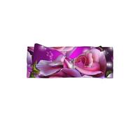 WHJSHOP Fascia per capelli con stampa rosa e farfalle, morbida ed elastica, per neonate da 0 a 6 mesi, ideale come regalo per la doccia